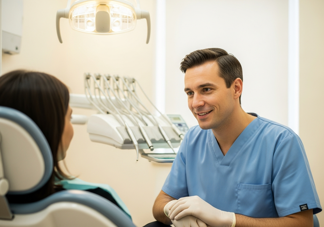 Dental professional providing emergency care at Venetian Pointe Dentistry, Orlando